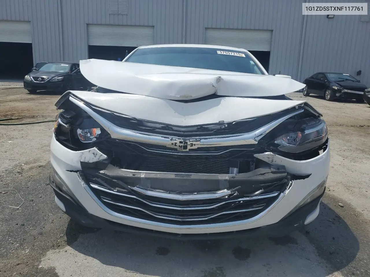 2022 Chevrolet Malibu Lt VIN: 1G1ZD5STXNF117761 Lot: 57657315