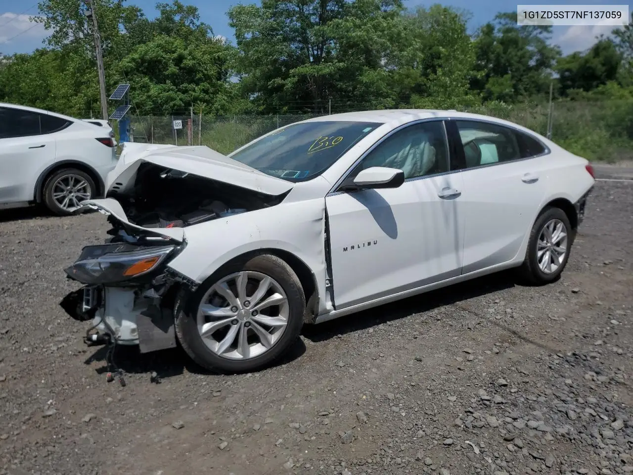 2022 Chevrolet Malibu Lt VIN: 1G1ZD5ST7NF137059 Lot: 57717965