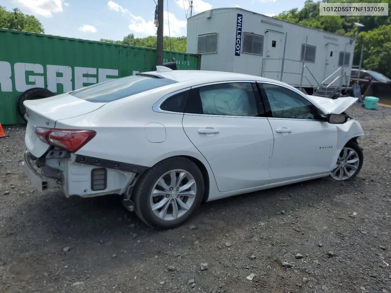 2022 Chevrolet Malibu Lt VIN: 1G1ZD5ST7NF137059 Lot: 57717965