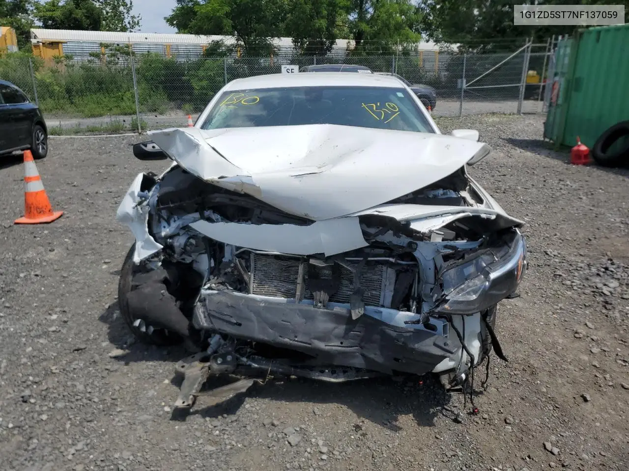2022 Chevrolet Malibu Lt VIN: 1G1ZD5ST7NF137059 Lot: 57717965