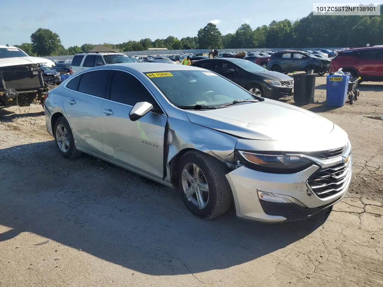2022 Chevrolet Malibu Ls VIN: 1G1ZC5ST2NF138901 Lot: 65359815