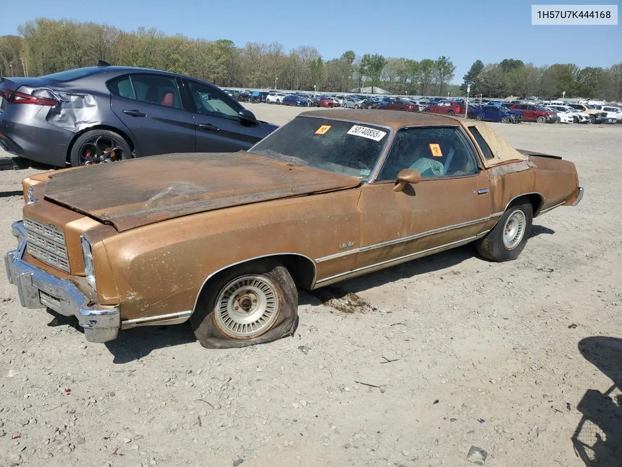 1977 Chevrolet Montecarlo VIN: 1H57U7K444168 Lot: 50740855