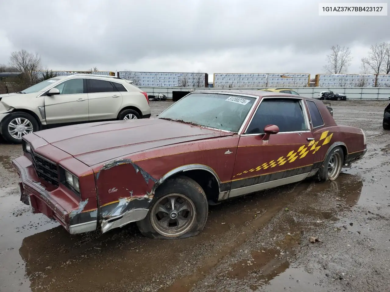 1981 Chevrolet Monte Carlo VIN: 1G1AZ37K7BB423127 Lot: 51288275