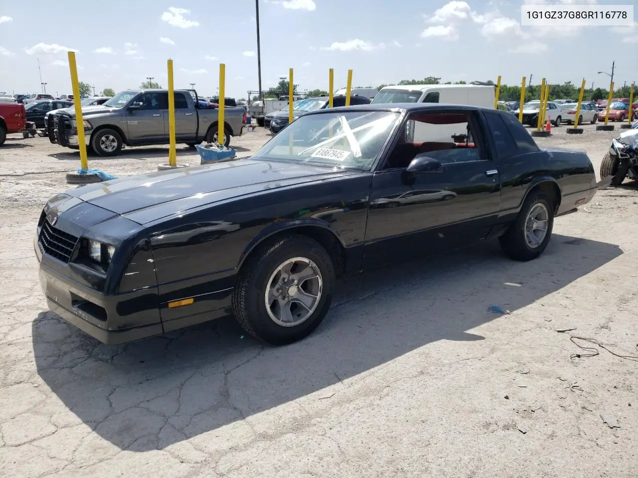 1986 Chevrolet Monte Carlo VIN: 1G1GZ37G8GR116778 Lot: 61867945