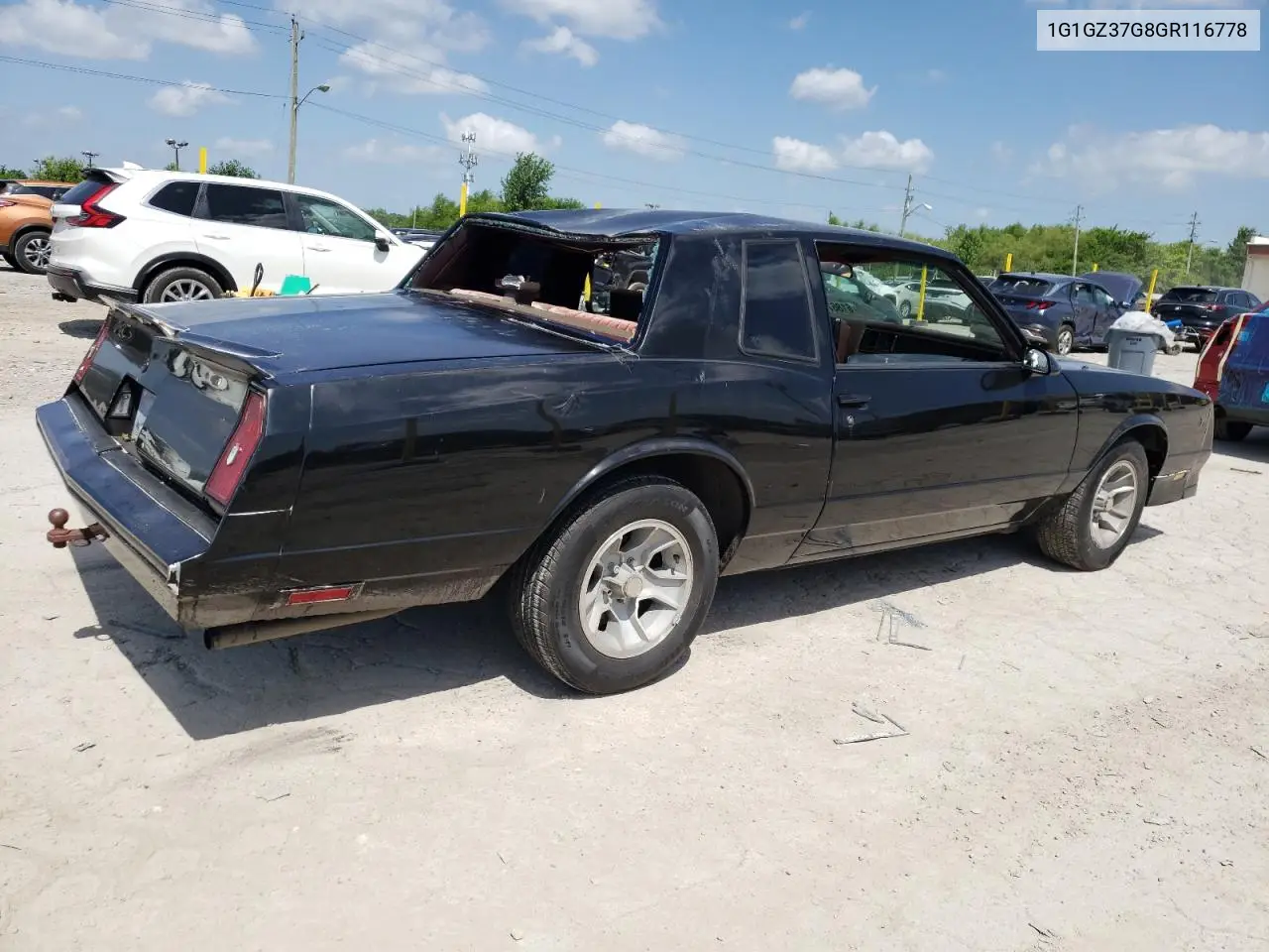 1986 Chevrolet Monte Carlo VIN: 1G1GZ37G8GR116778 Lot: 61867945