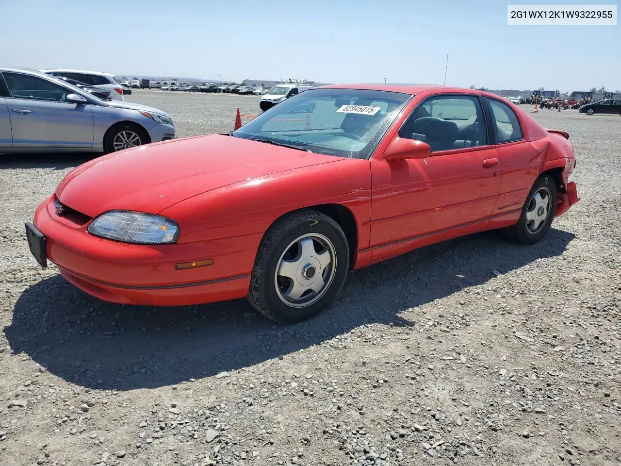 1998 Chevrolet Monte Carlo Z34 VIN: 2G1WX12K1W9322955 Lot: 62945015
