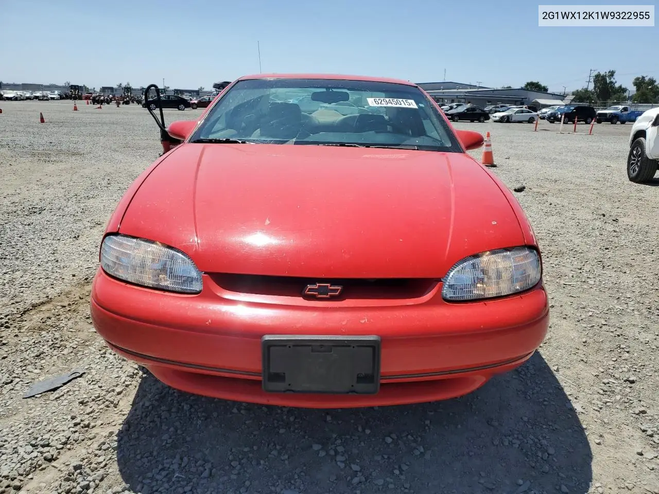 1998 Chevrolet Monte Carlo Z34 VIN: 2G1WX12K1W9322955 Lot: 62945015
