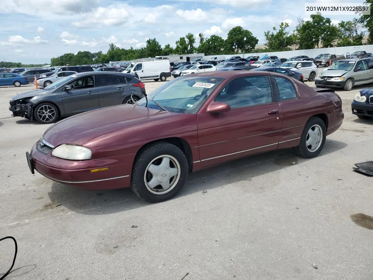 1999 Chevrolet Monte Carlo Ls VIN: 2G1WW12M1X9225597 Lot: 61053435