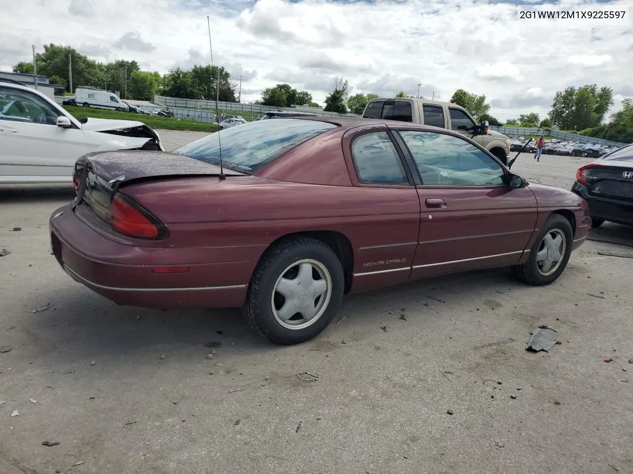 1999 Chevrolet Monte Carlo Ls VIN: 2G1WW12M1X9225597 Lot: 61053435
