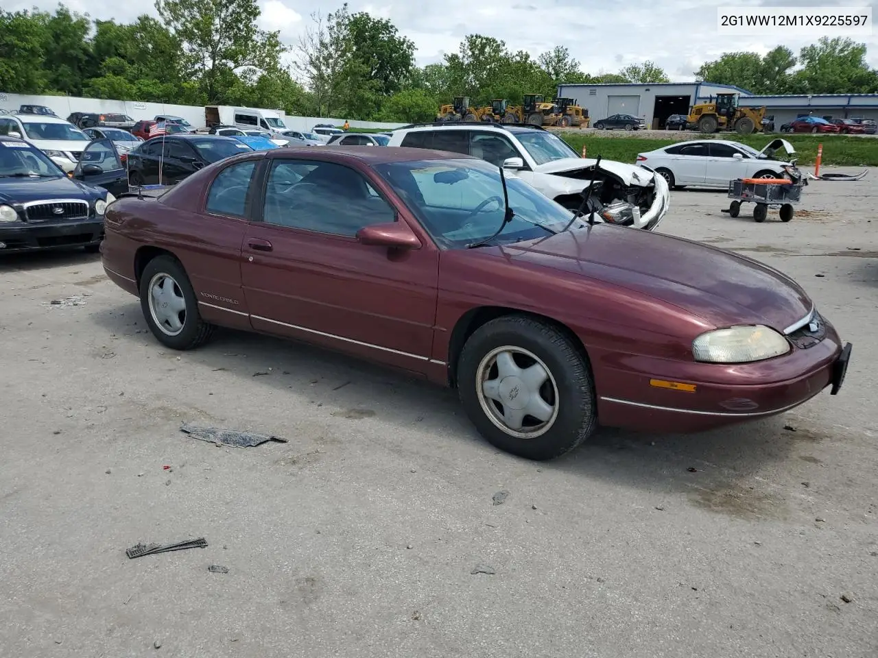 1999 Chevrolet Monte Carlo Ls VIN: 2G1WW12M1X9225597 Lot: 61053435