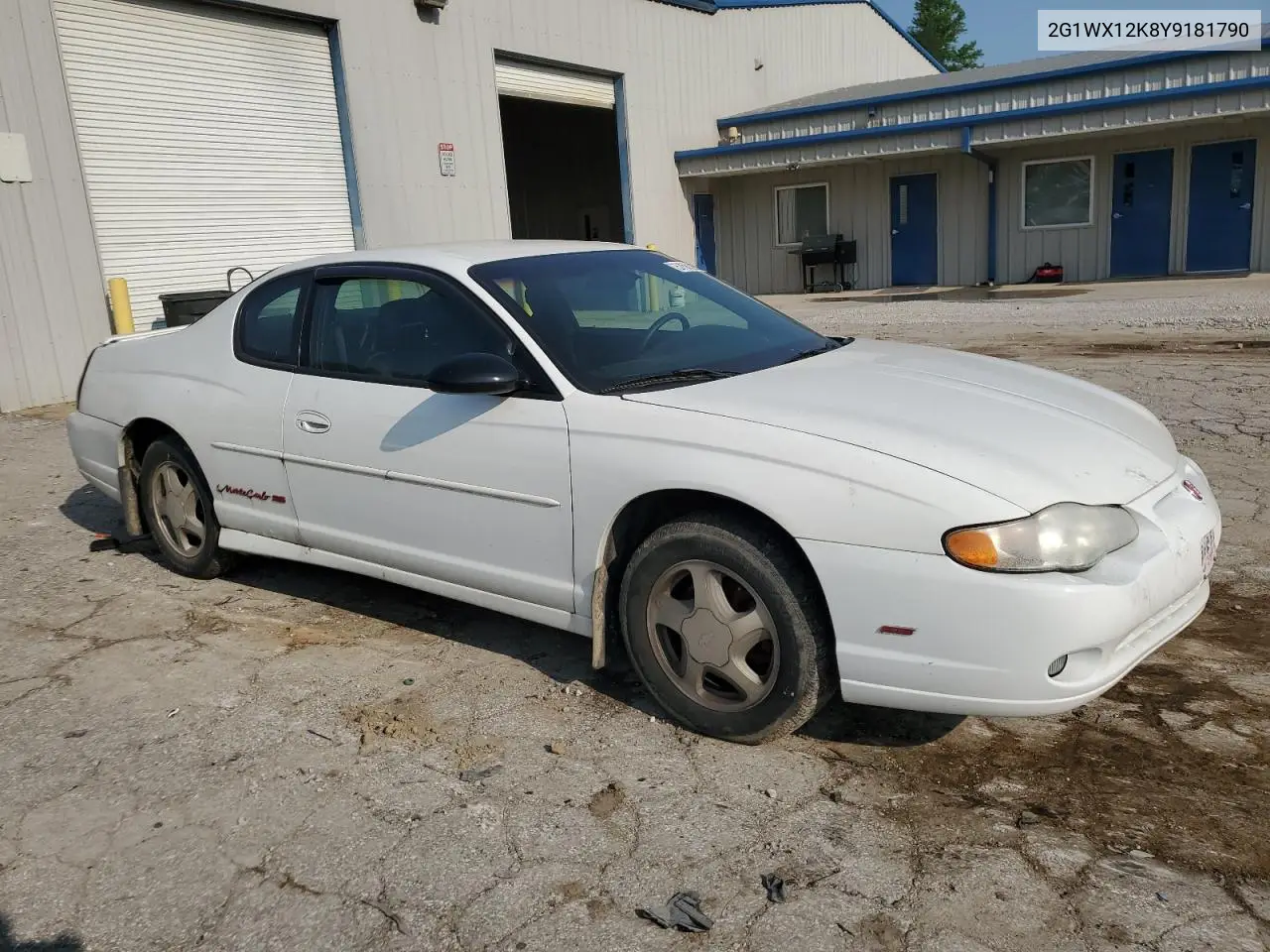 2000 Chevrolet Monte Carlo Ss VIN: 2G1WX12K8Y9181790 Lot: 57562855