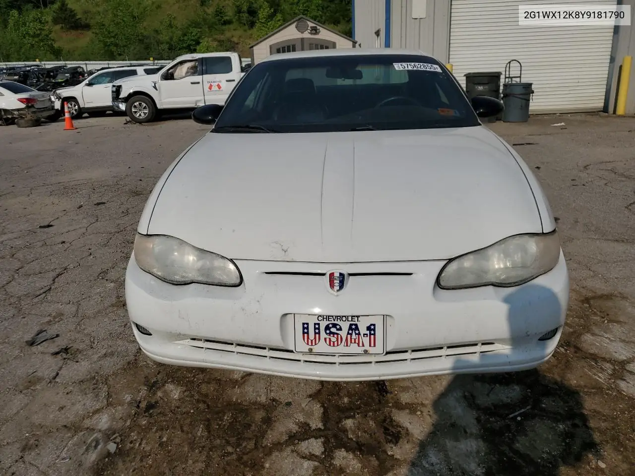 2000 Chevrolet Monte Carlo Ss VIN: 2G1WX12K8Y9181790 Lot: 57562855