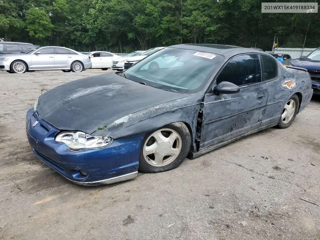 2001 Chevrolet Monte Carlo Ss VIN: 2G1WX15K419188334 Lot: 59904155