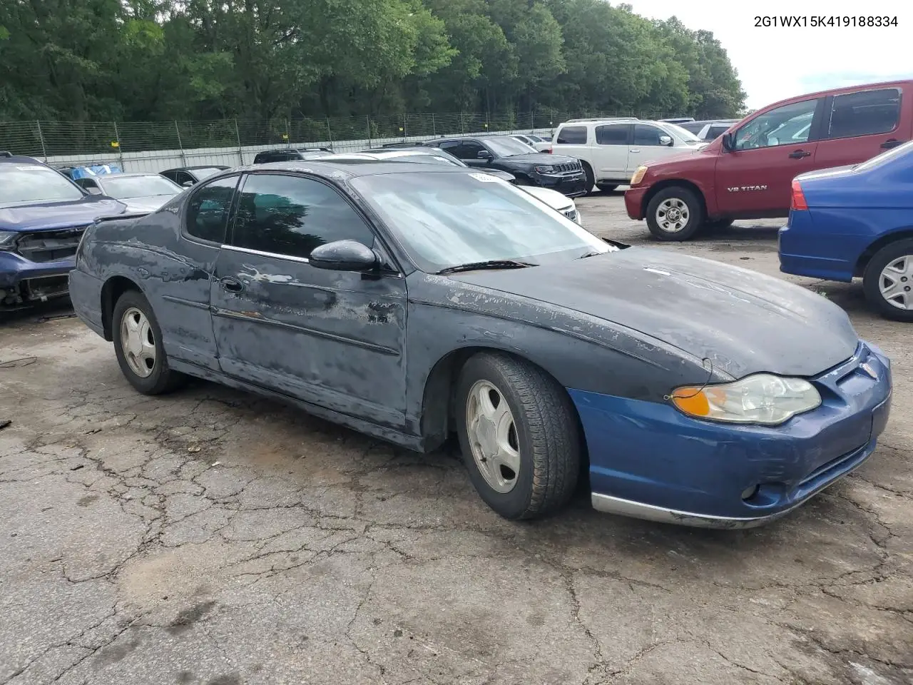 2001 Chevrolet Monte Carlo Ss VIN: 2G1WX15K419188334 Lot: 59904155