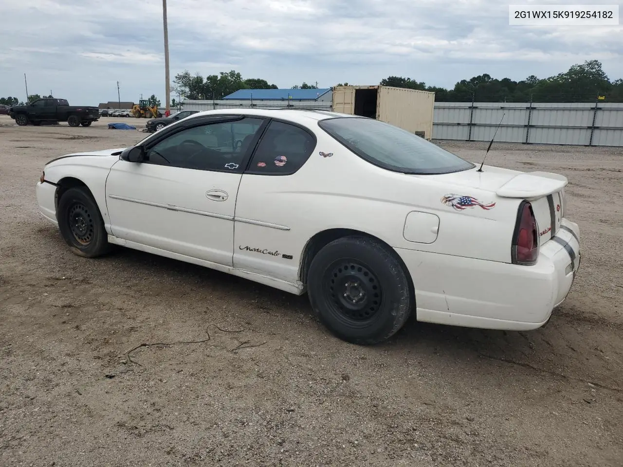 2001 Chevrolet Monte Carlo Ss VIN: 2G1WX15K919254182 Lot: 60894805