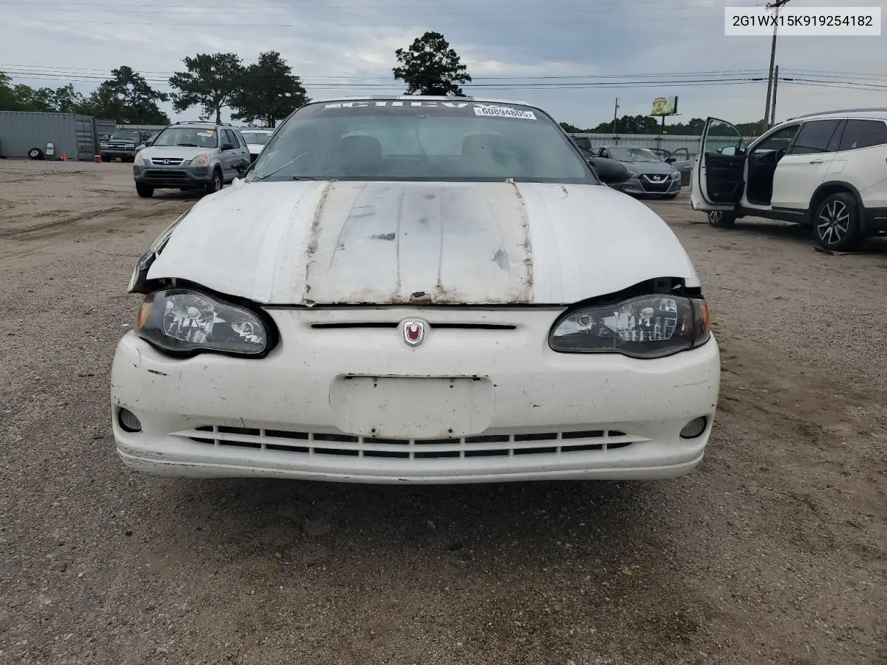 2001 Chevrolet Monte Carlo Ss VIN: 2G1WX15K919254182 Lot: 60894805