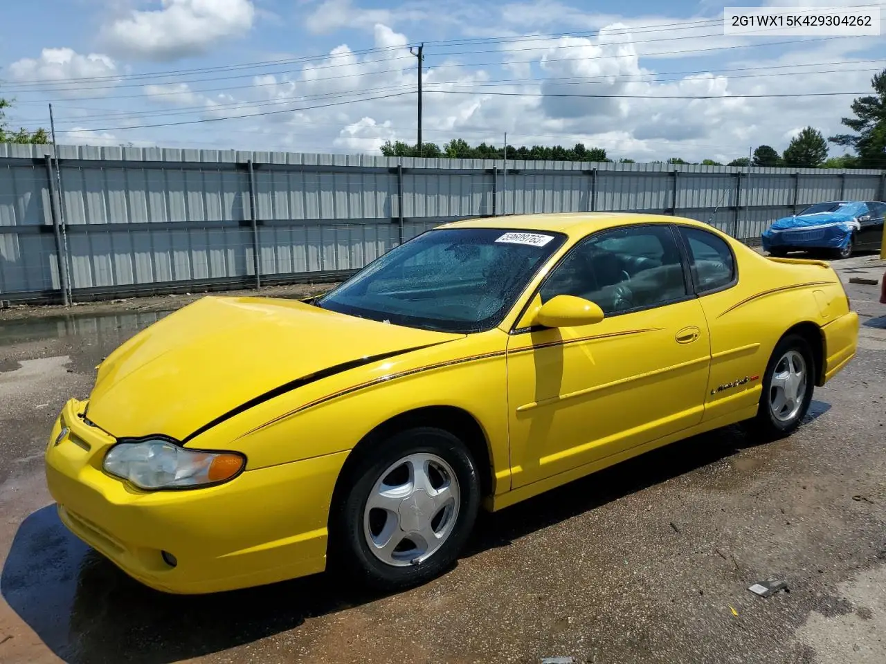 2002 Chevrolet Monte Carlo Ss VIN: 2G1WX15K429304262 Lot: 59609765