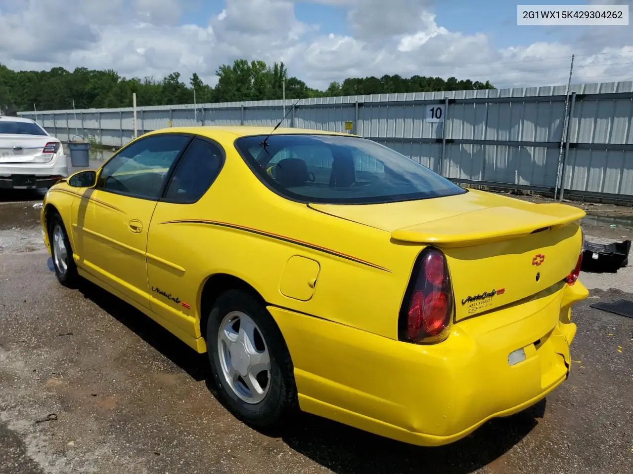 2002 Chevrolet Monte Carlo Ss VIN: 2G1WX15K429304262 Lot: 59609765