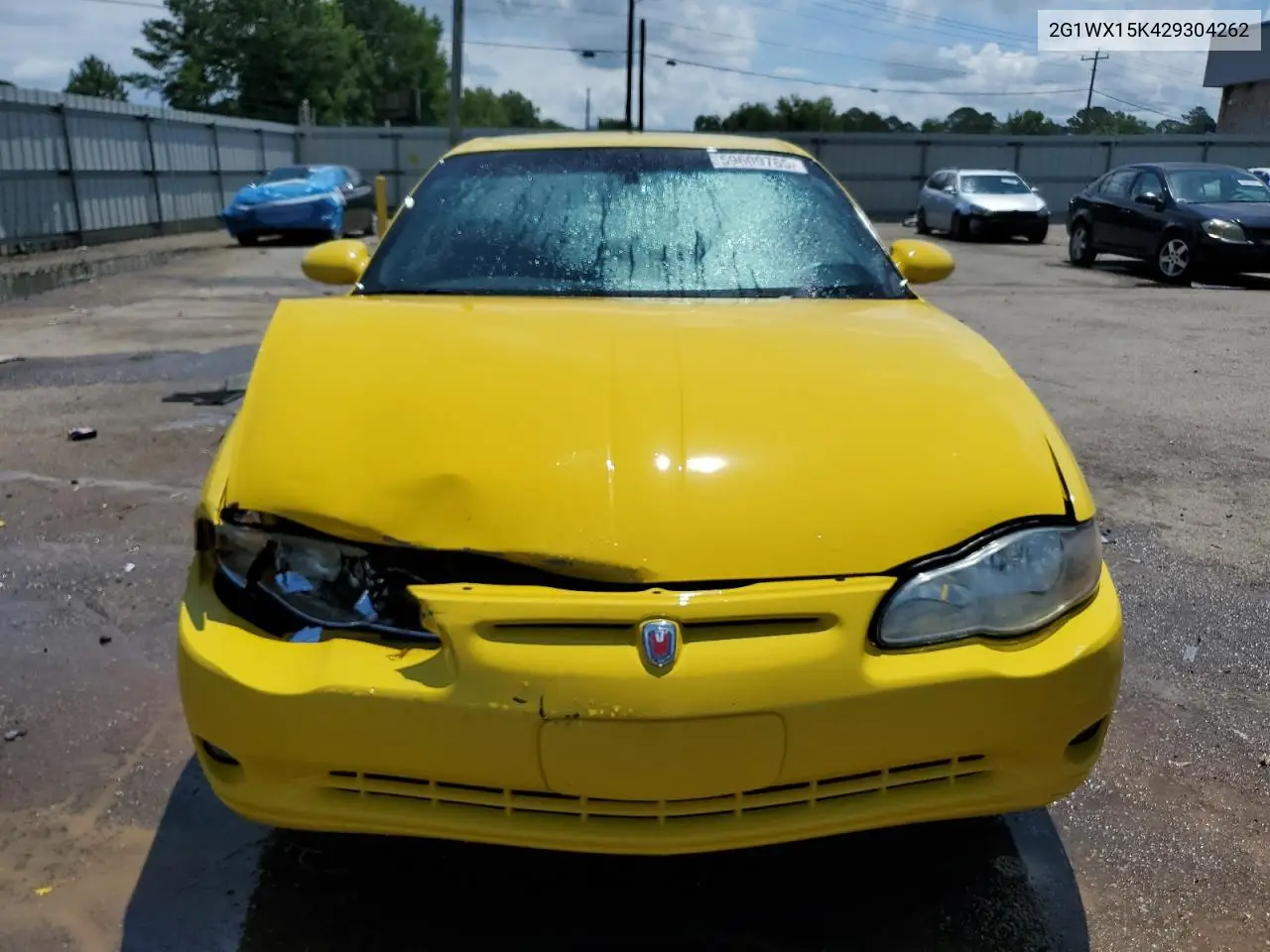 2002 Chevrolet Monte Carlo Ss VIN: 2G1WX15K429304262 Lot: 59609765