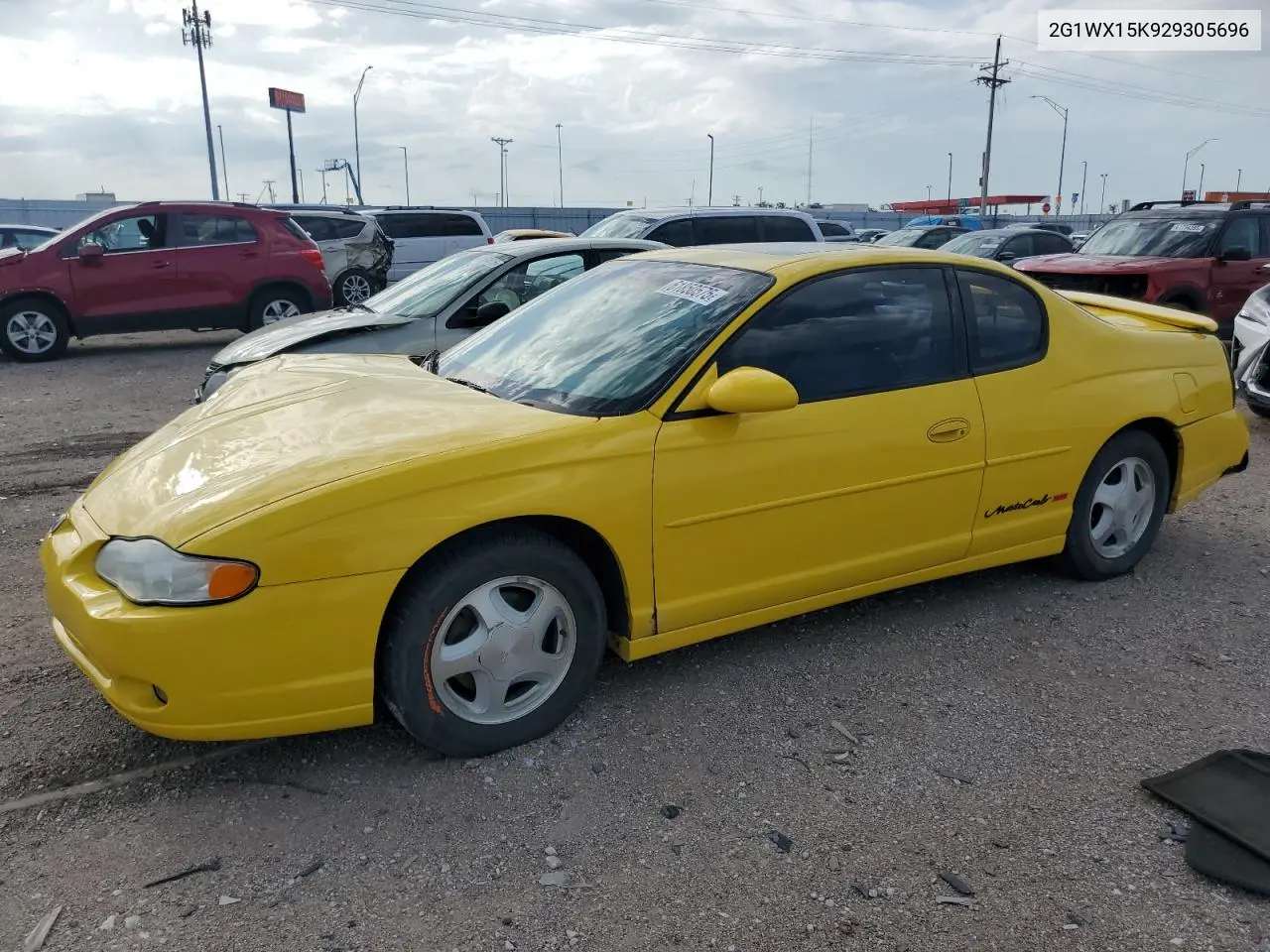 2002 Chevrolet Monte Carlo Ss VIN: 2G1WX15K929305696 Lot: 61850575
