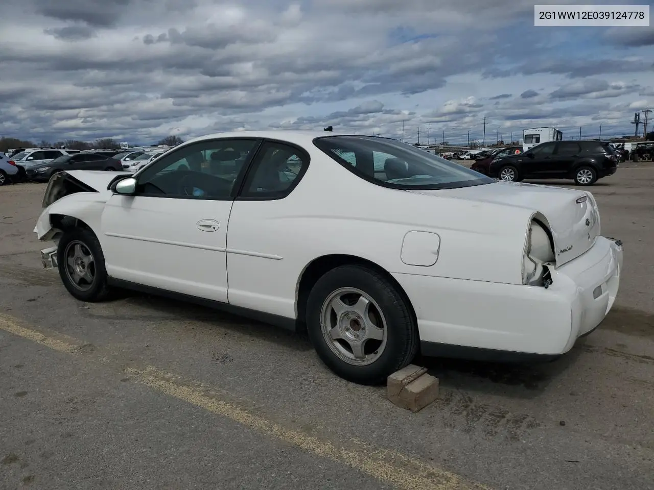 2003 Chevrolet Monte Carlo Ls VIN: 2G1WW12E039124778 Lot: 48160135