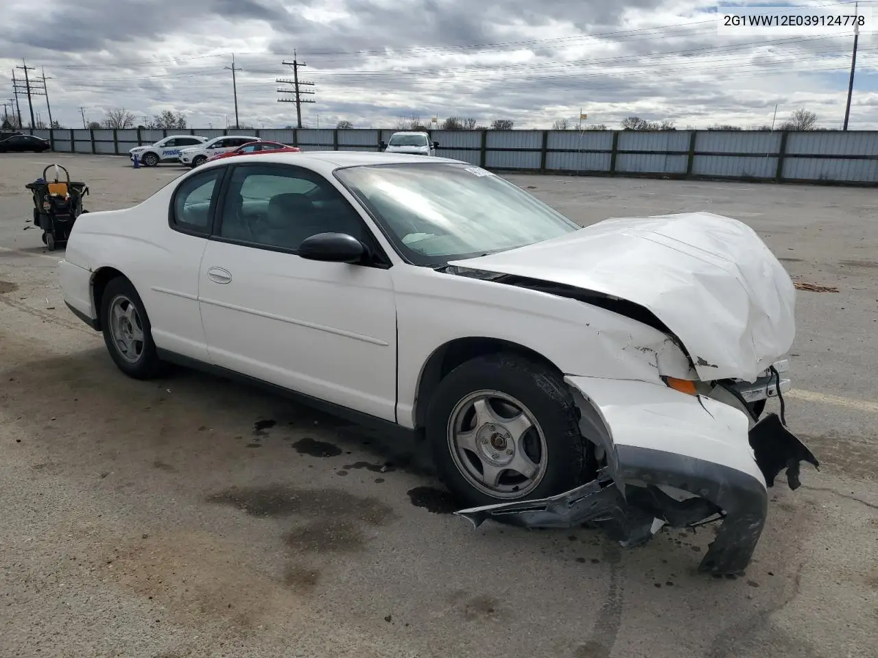2003 Chevrolet Monte Carlo Ls VIN: 2G1WW12E039124778 Lot: 48160135
