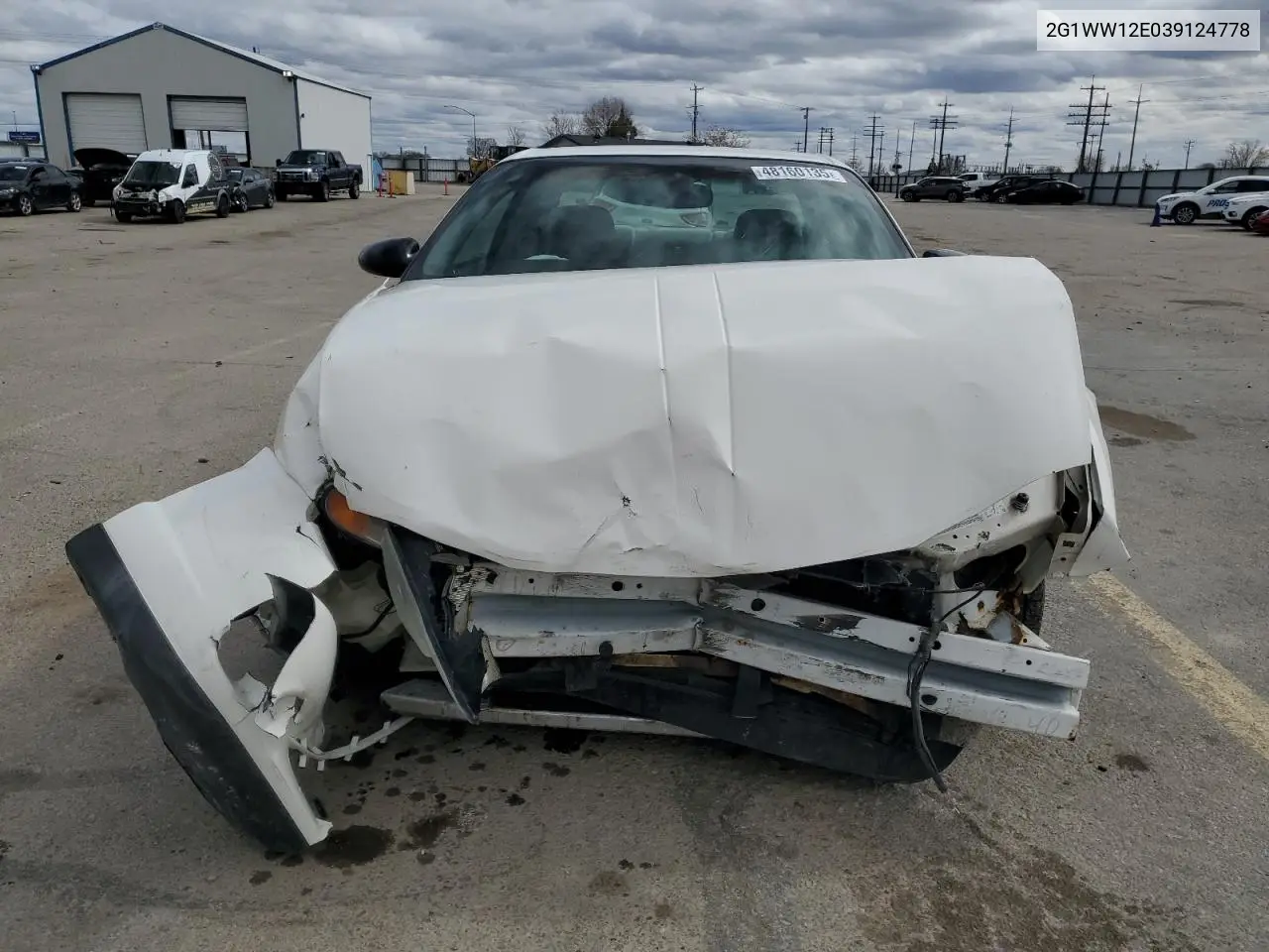 2003 Chevrolet Monte Carlo Ls VIN: 2G1WW12E039124778 Lot: 48160135