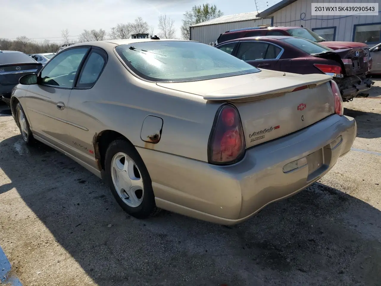 2003 Chevrolet Monte Carlo Ss VIN: 2G1WX15K439290543 Lot: 50835875