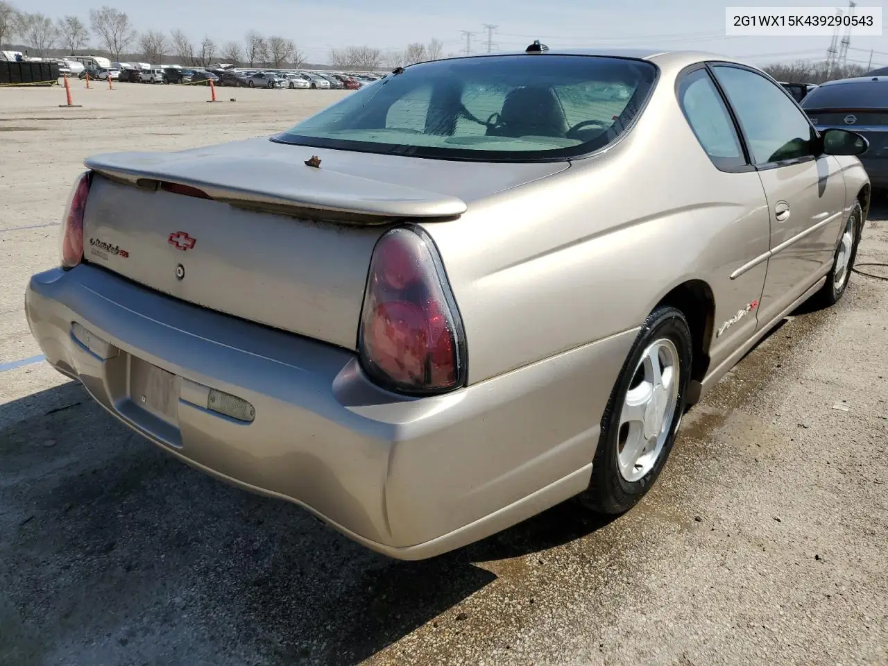 2003 Chevrolet Monte Carlo Ss VIN: 2G1WX15K439290543 Lot: 50835875