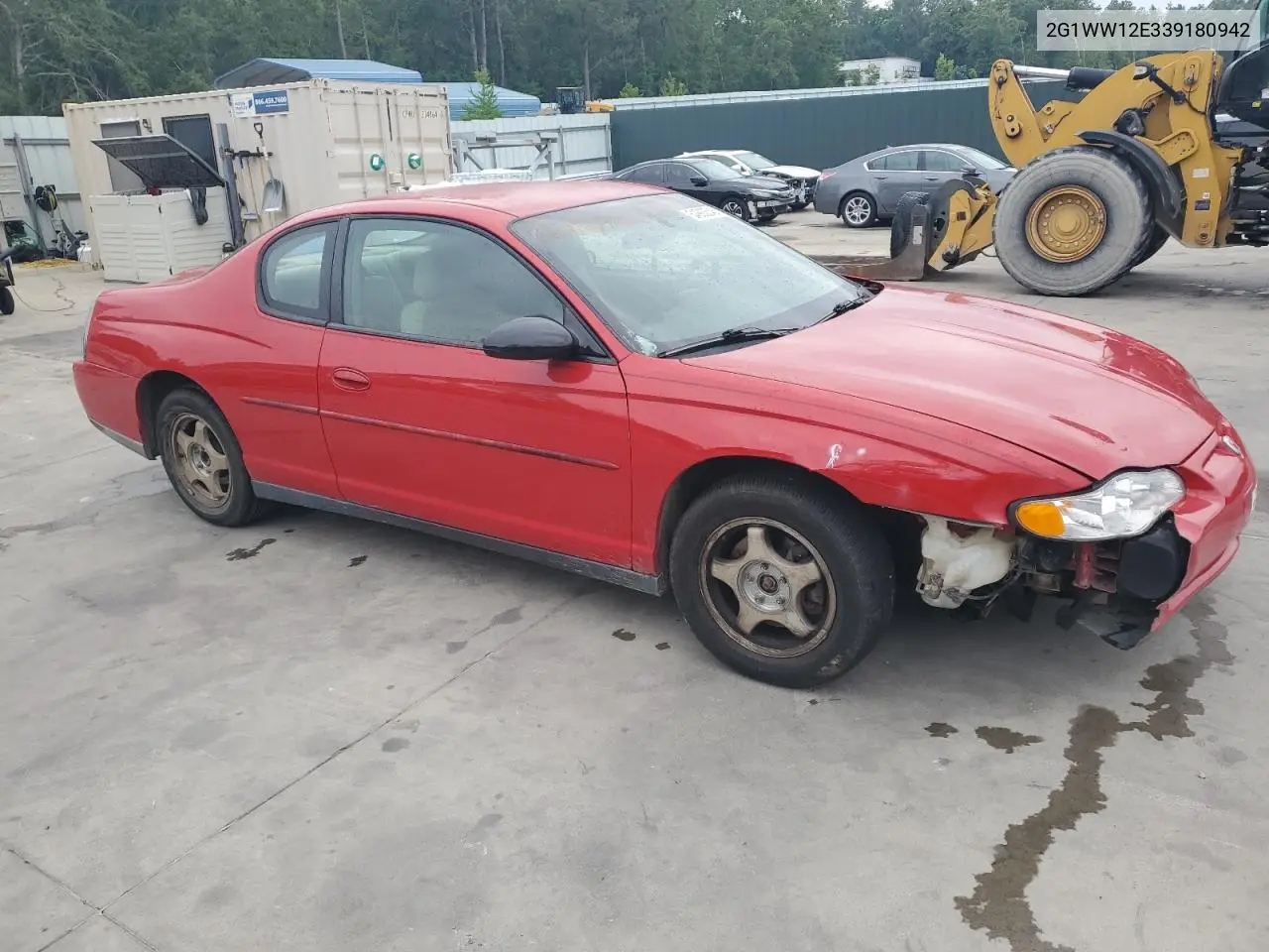 2003 Chevrolet Monte Carlo Ls VIN: 2G1WW12E339180942 Lot: 54922545