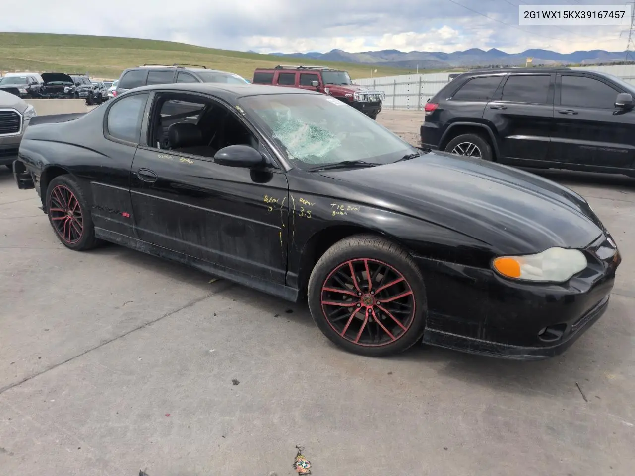 2003 Chevrolet Monte Carlo Ss VIN: 2G1WX15KX39167457 Lot: 55272515