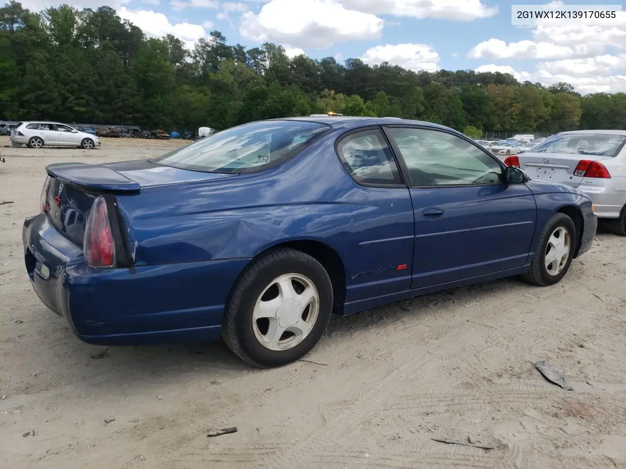 2003 Chevrolet Monte Carlo Ss VIN: 2G1WX12K139170655 Lot: 56147445