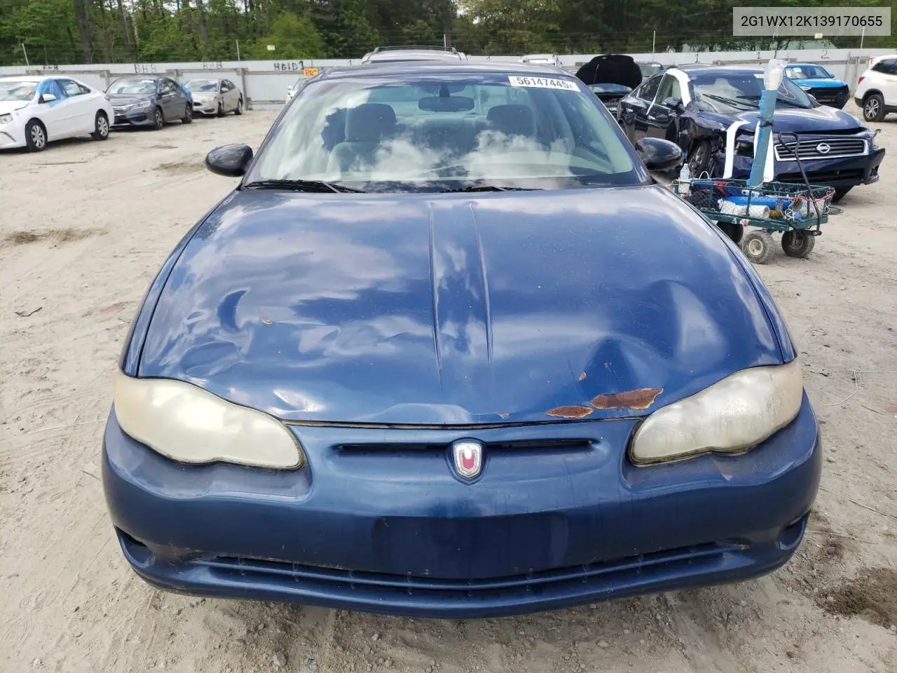 2003 Chevrolet Monte Carlo Ss VIN: 2G1WX12K139170655 Lot: 56147445