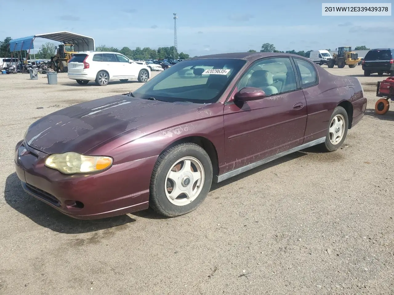 2003 Chevrolet Monte Carlo Ls VIN: 2G1WW12E339439378 Lot: 62029635