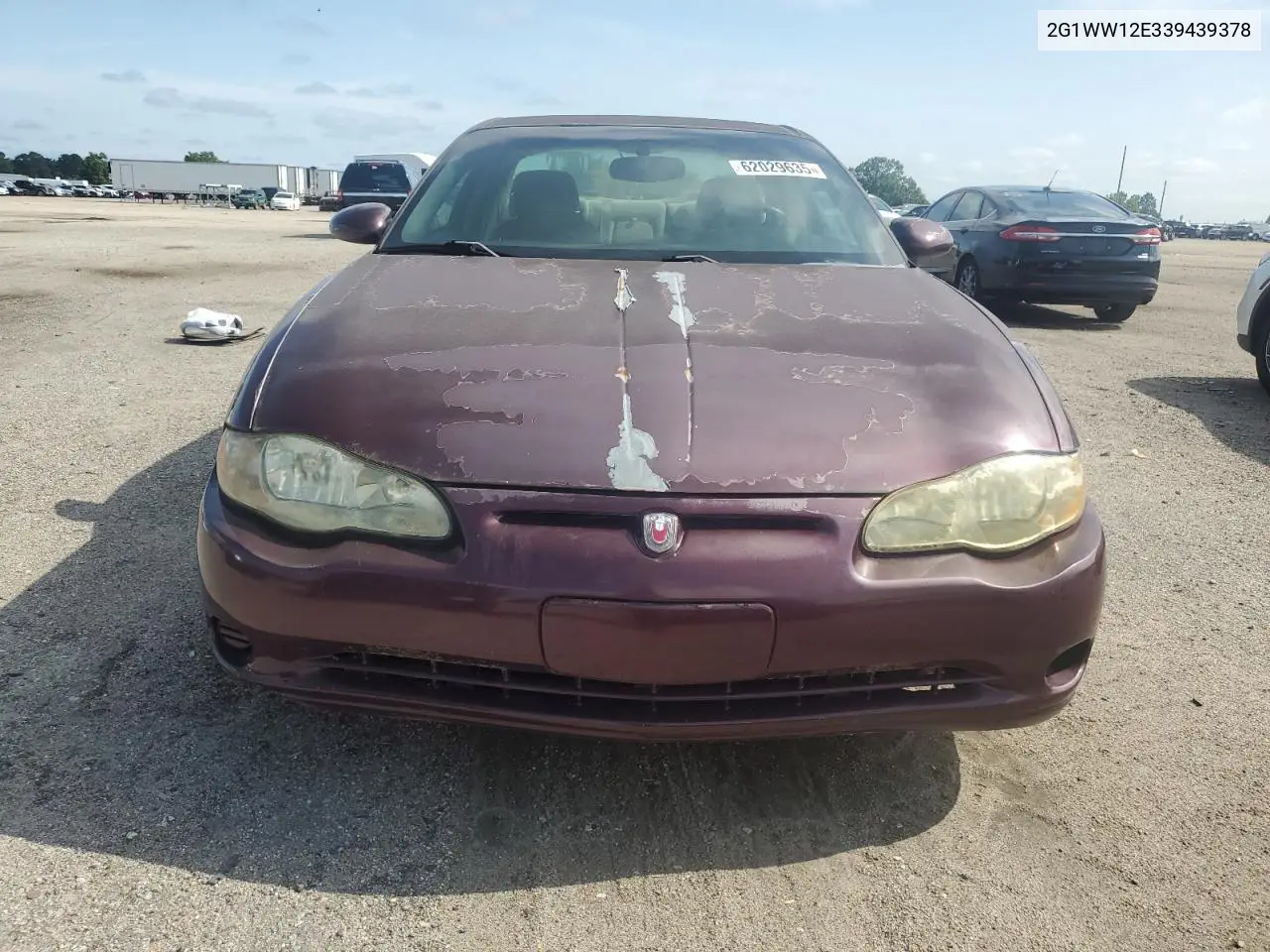 2003 Chevrolet Monte Carlo Ls VIN: 2G1WW12E339439378 Lot: 62029635