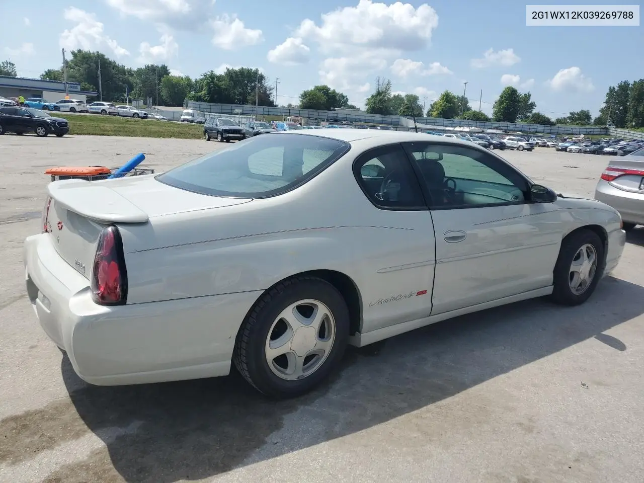 2003 Chevrolet Monte Carlo Ss VIN: 2G1WX12K039269788 Lot: 62175485