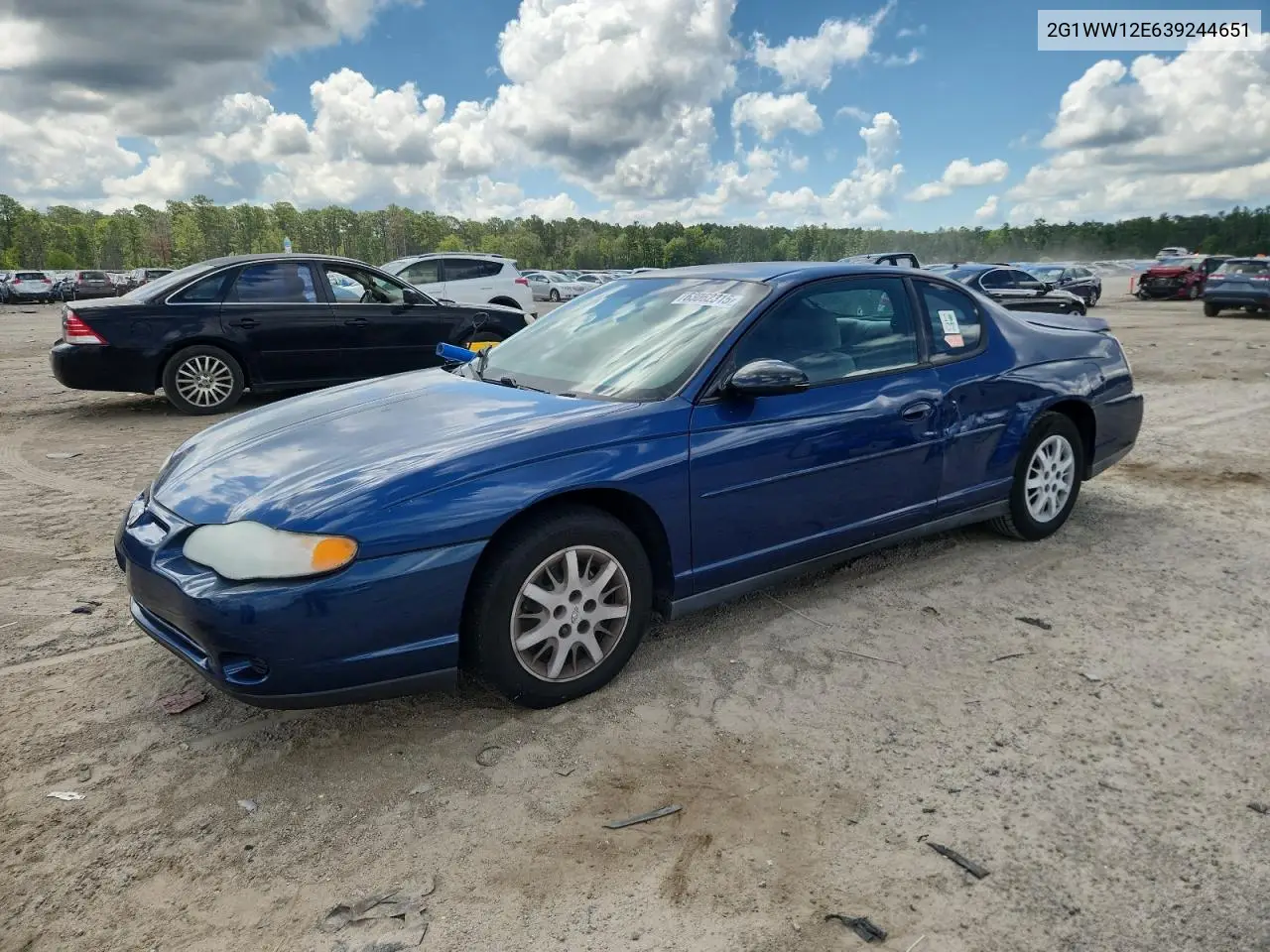 2003 Chevrolet Monte Carlo Ls VIN: 2G1WW12E639244651 Lot: 63062315