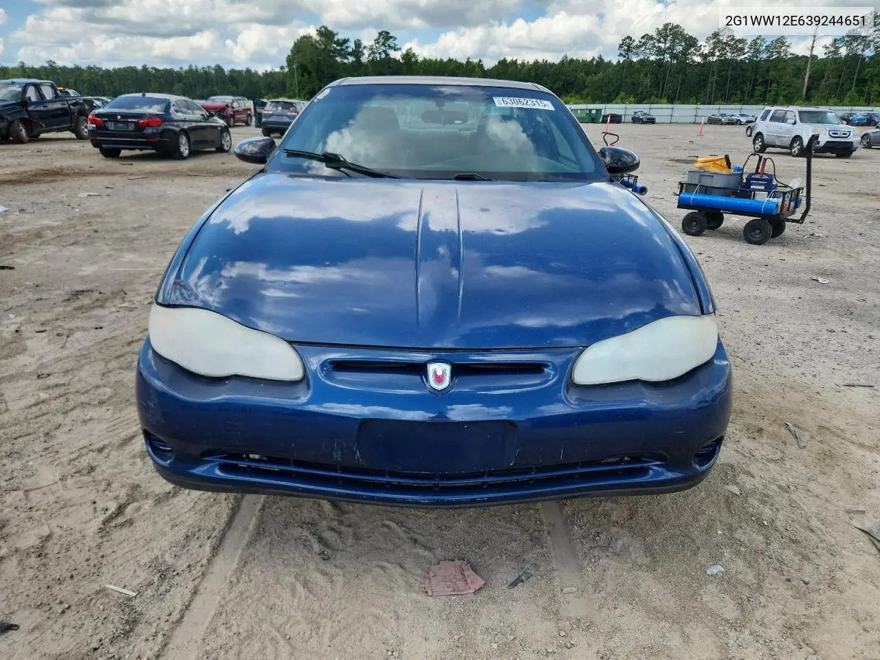 2003 Chevrolet Monte Carlo Ls VIN: 2G1WW12E639244651 Lot: 63062315