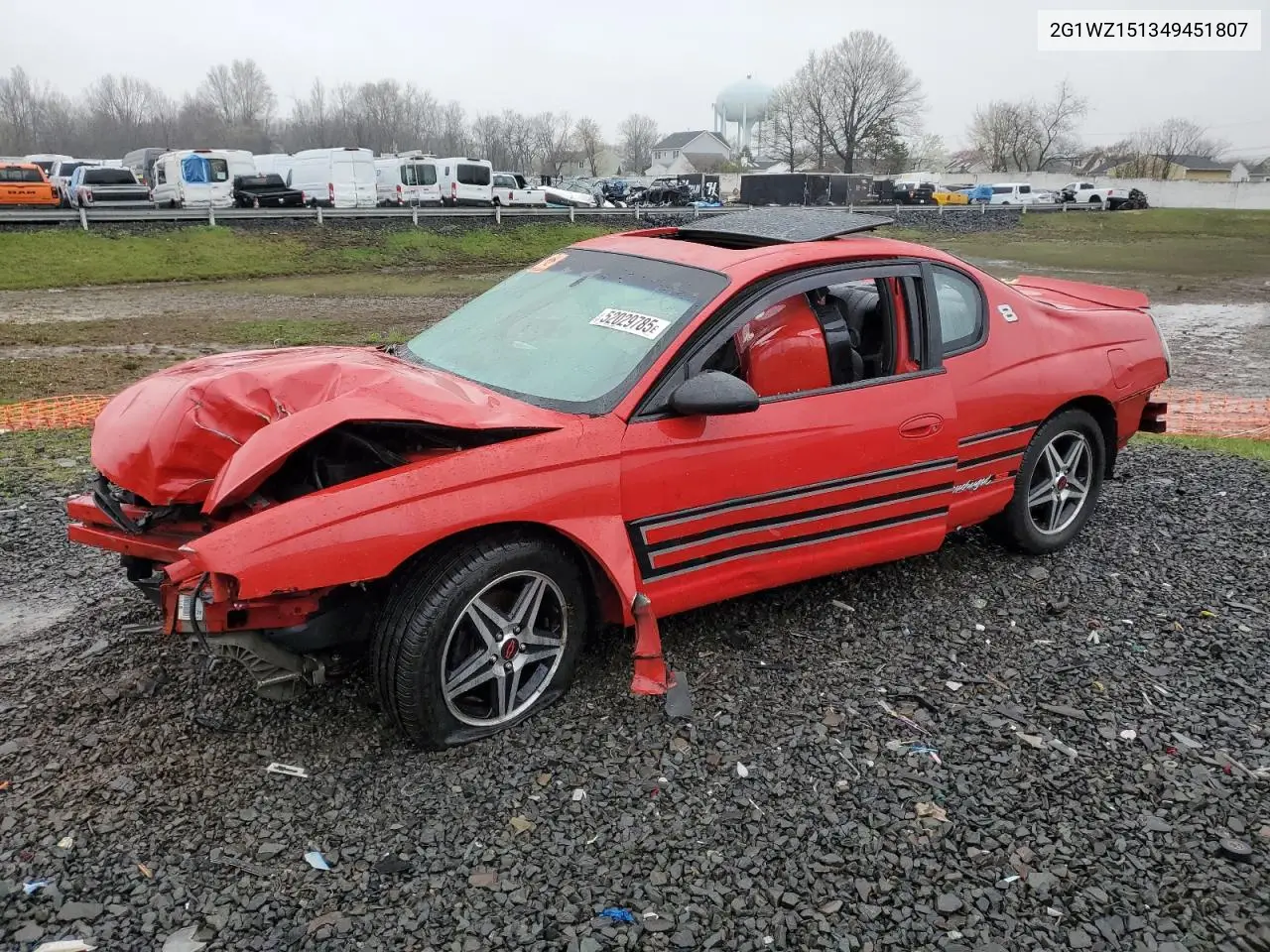 2004 Chevrolet Monte Carlo Ss Supercharged VIN: 2G1WZ151349451807 Lot: 52029785