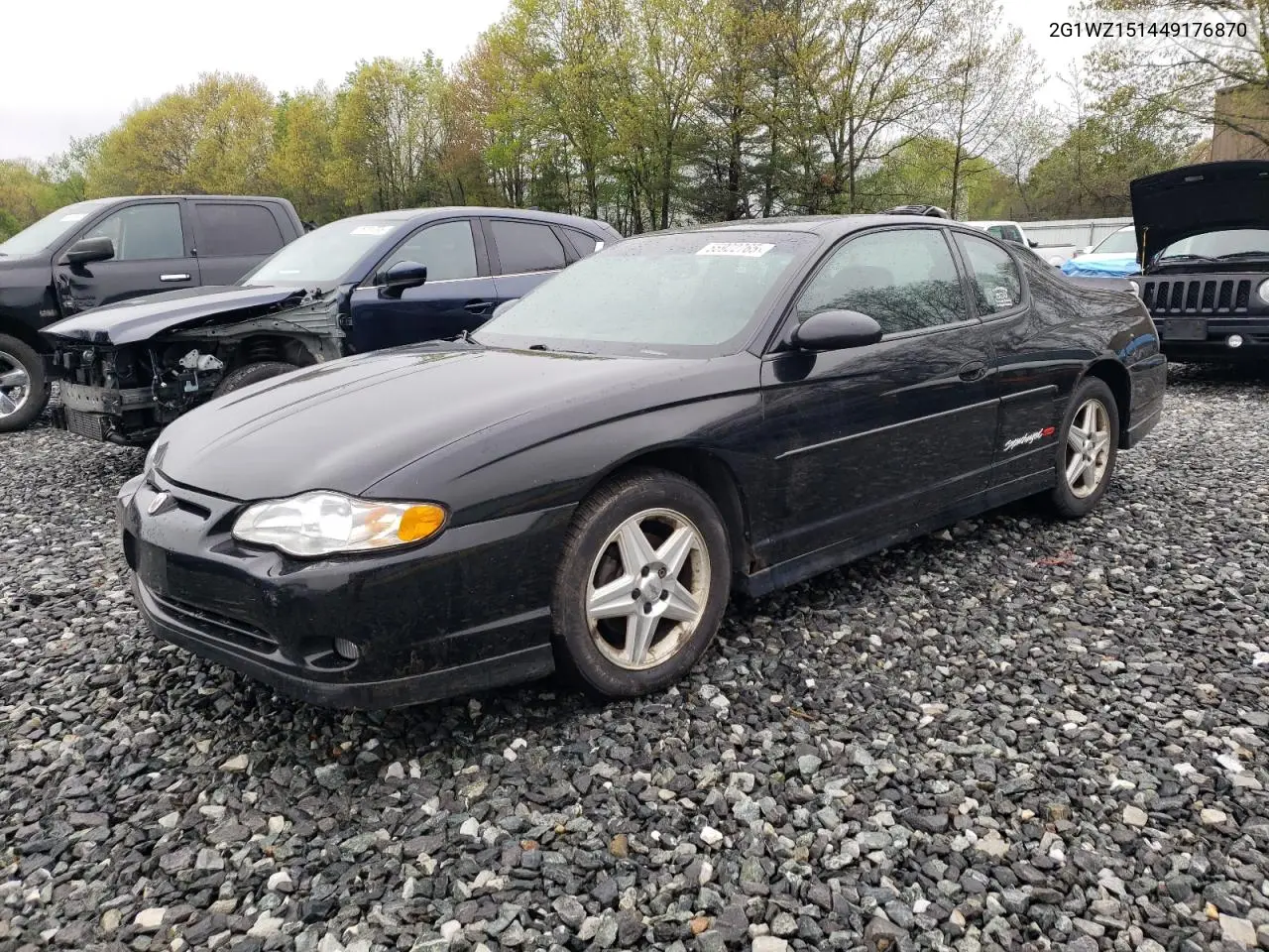 2004 Chevrolet Monte Carlo Ss Supercharged VIN: 2G1WZ151449176870 Lot: 55922765