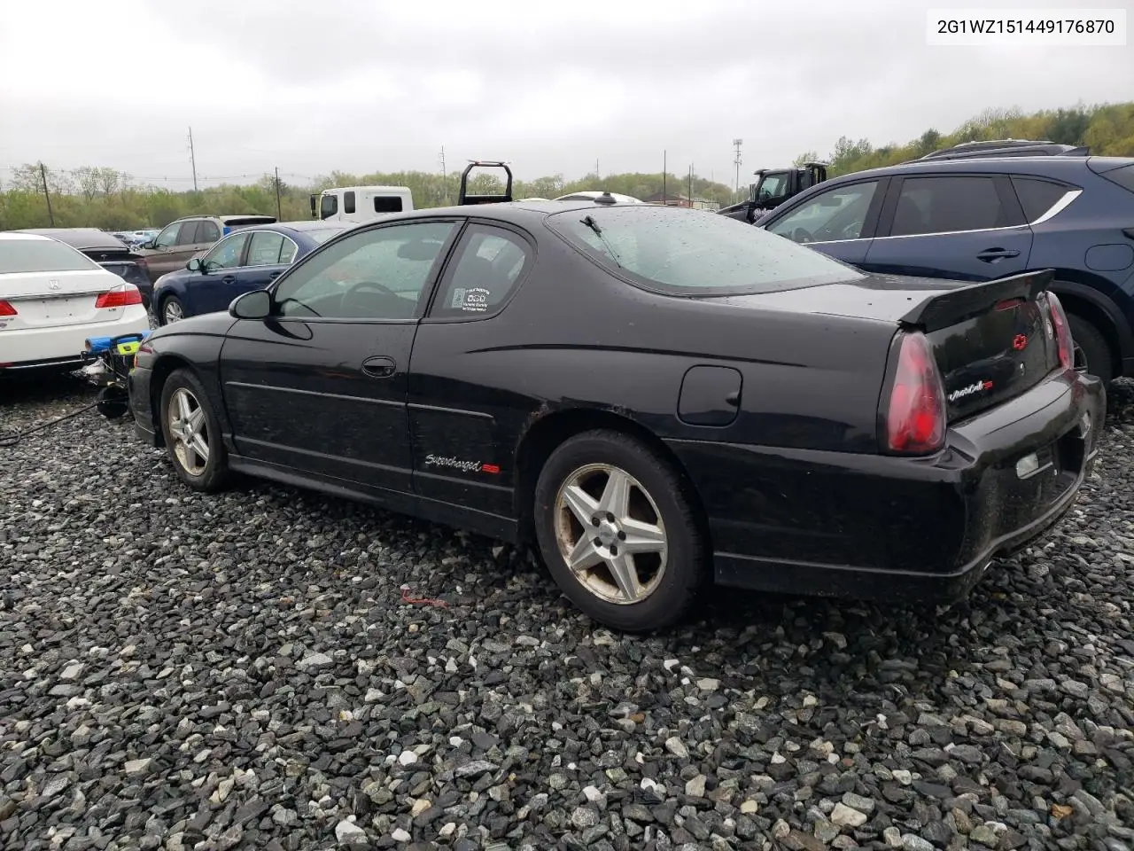 2004 Chevrolet Monte Carlo Ss Supercharged VIN: 2G1WZ151449176870 Lot: 55922765