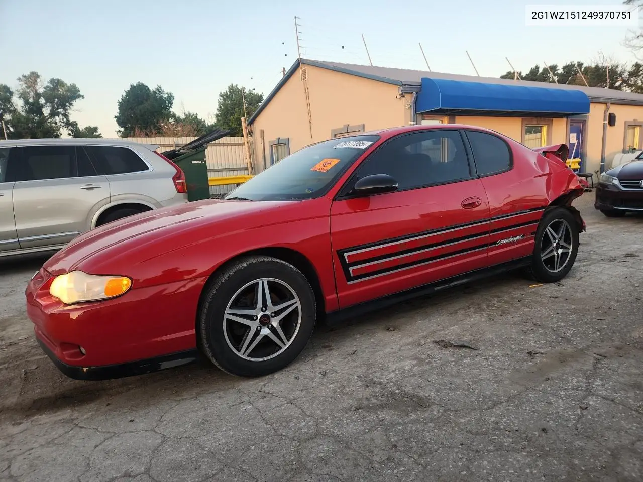 2004 Chevrolet Monte Carlo Ss Supercharged VIN: 2G1WZ151249370751 Lot: 59177395
