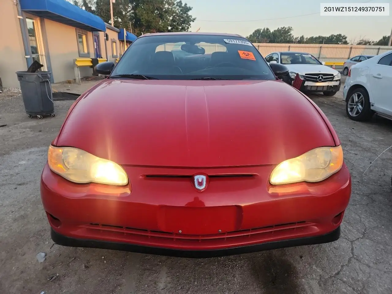 2004 Chevrolet Monte Carlo Ss Supercharged VIN: 2G1WZ151249370751 Lot: 59177395