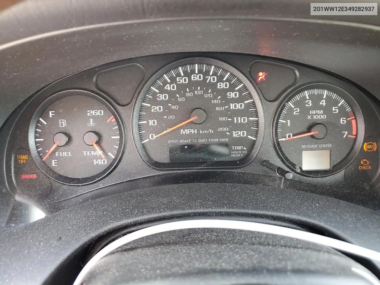 2004 Chevrolet Monte Carlo Ls VIN: 2G1WW12E349282937 Lot: 60886115