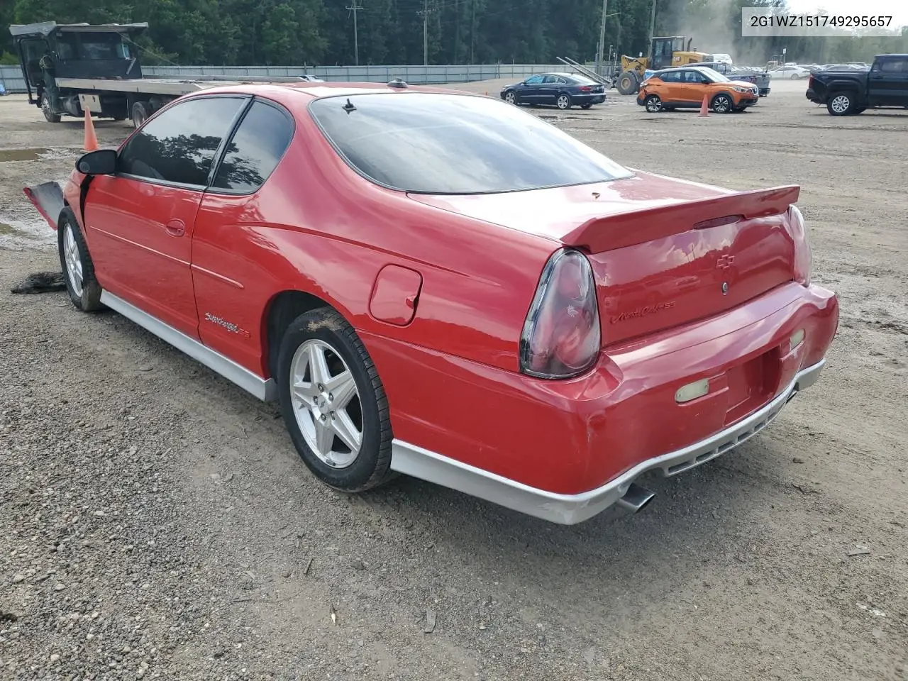 2004 Chevrolet Monte Carlo Ss Supercharged VIN: 2G1WZ151749295657 Lot: 62006735