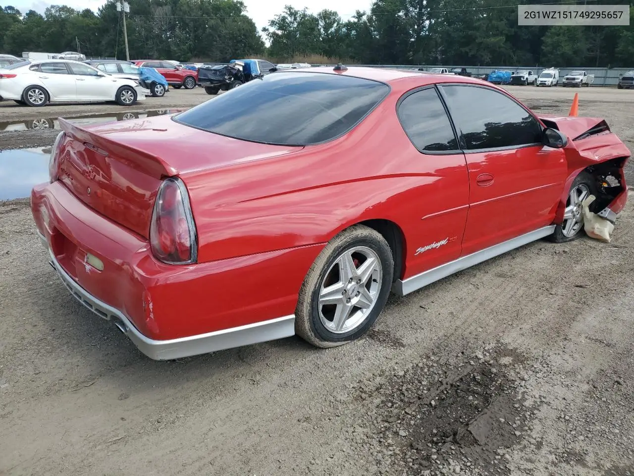 2004 Chevrolet Monte Carlo Ss Supercharged VIN: 2G1WZ151749295657 Lot: 62006735