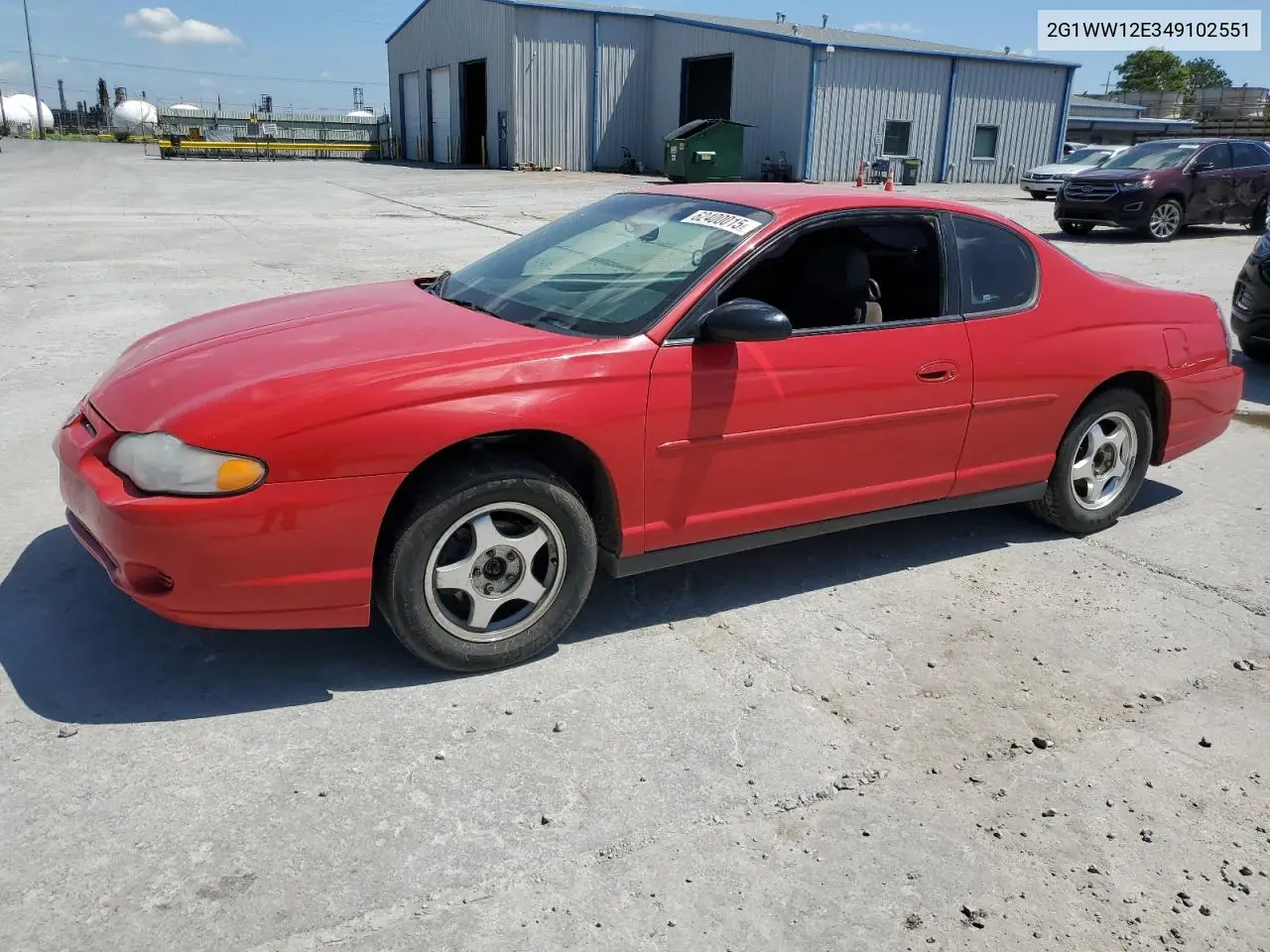 2004 Chevrolet Monte Carlo Ls VIN: 2G1WW12E349102551 Lot: 62400015