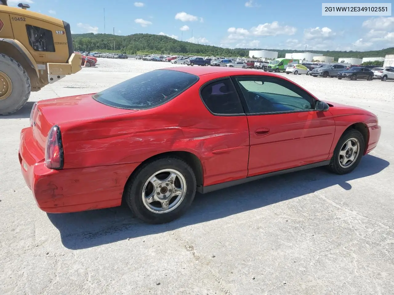 2004 Chevrolet Monte Carlo Ls VIN: 2G1WW12E349102551 Lot: 62400015