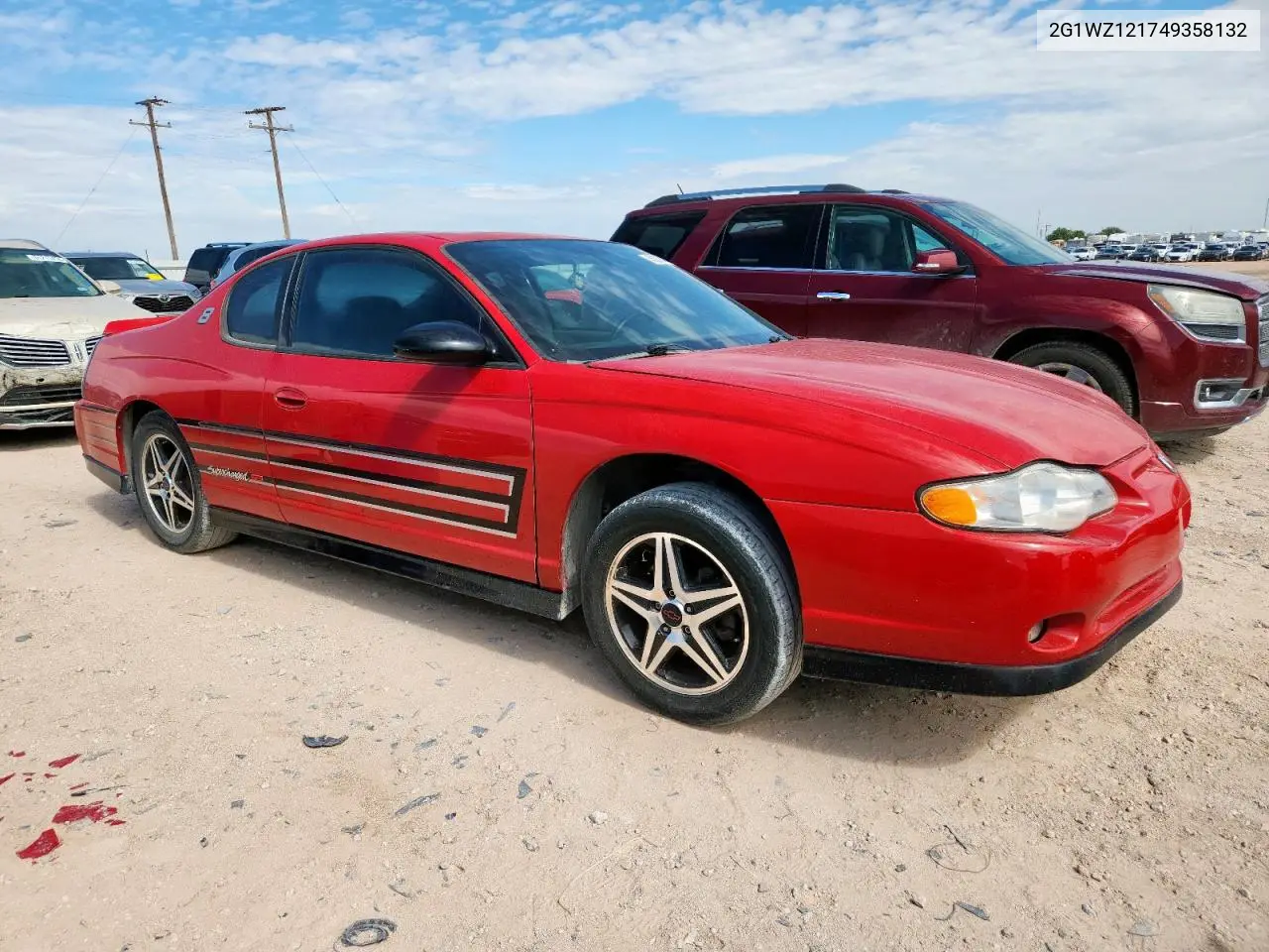2004 Chevrolet Monte Carlo Ss Supercharged VIN: 2G1WZ121749358132 Lot: 62835045
