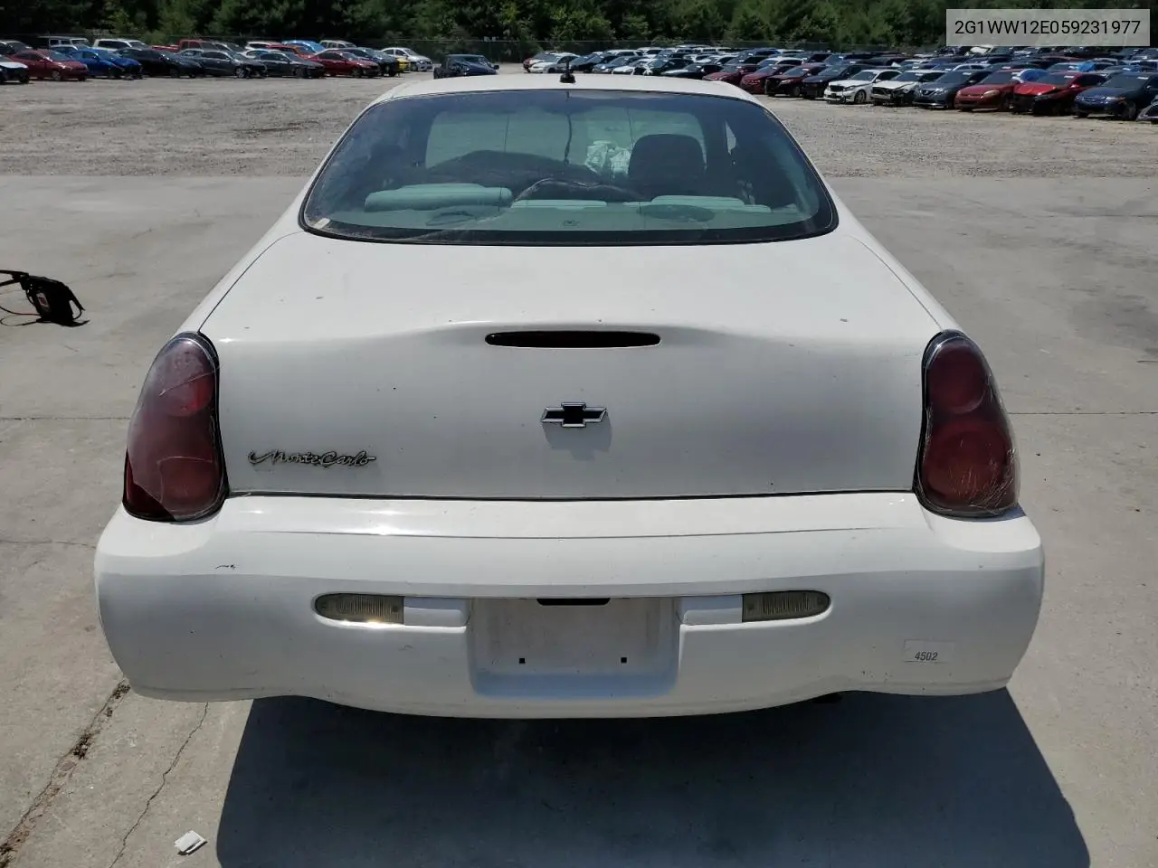 2005 Chevrolet Monte Carlo Ls VIN: 2G1WW12E059231977 Lot: 61396135
